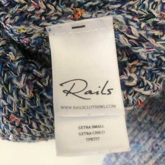 Rails - Elsa Speckled Blue Long Sleeve Knitted Cotton Blend Sweater - Picture 10 of 11